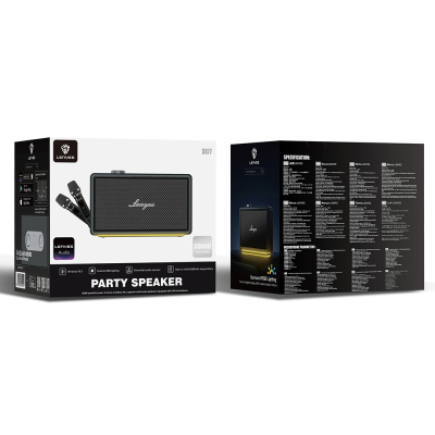Lenyes S877 Serisi RGB Işıklı Taşınabilir Su Geçirmez Çift Mikrofonlu TWS Bluetooth Hoparlör Speaker v5.3 200W - 7