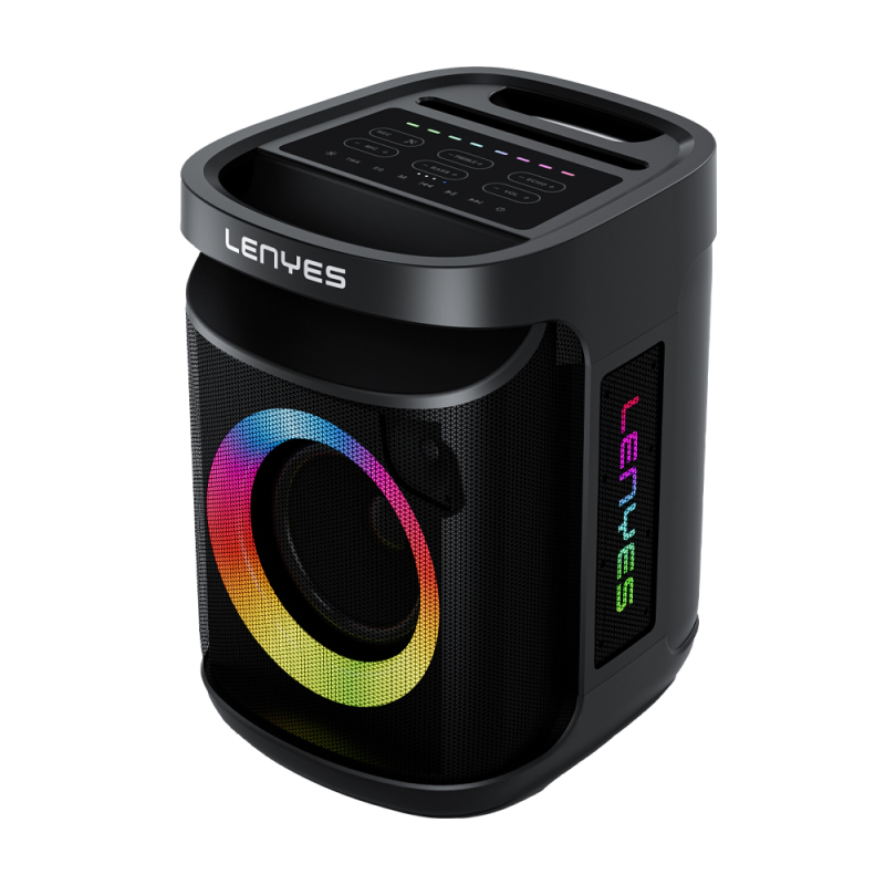 Lenyes S881 Su Geçirmez Mikrofonlu Çoklu Giriş RGB Işıklı TWS Karaoke FM Bluetooth Hoparlör v5.3 - 3