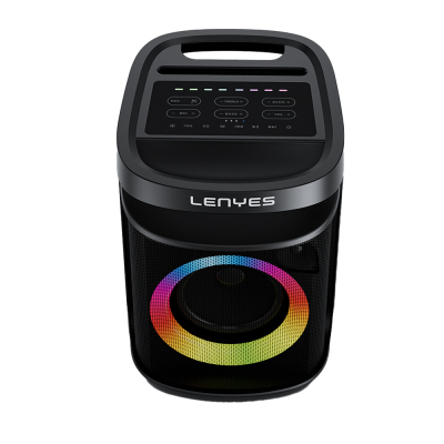 Lenyes S881 Waterproof with Microphone Multi-Input RGB Lighted TWS Karaoke FM Bluetooth Speaker v5.3 120W - 5