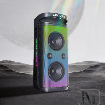 Lenyes S882 Su Geçirmez Mikrofonlu Çoklu Giriş RGB Işıklı TWS Karaoke FM Bluetooth Hoparlör v5.3 - 9