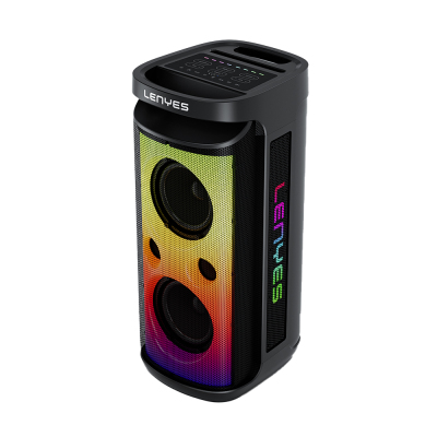 Lenyes S882 Waterproof with Microphone Multi-Input RGB Lighted TWS Karaoke FM Bluetooth Speaker v5.3 - 1