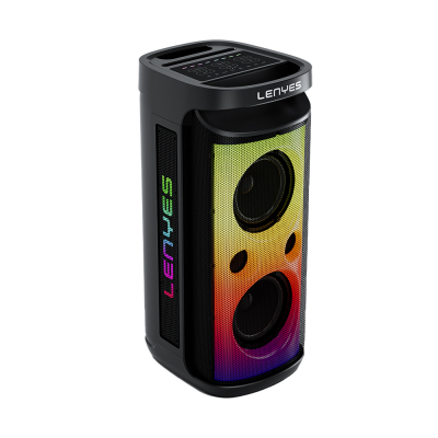 Lenyes S882 Waterproof with Microphone Multi-Input RGB Lighted TWS Karaoke FM Bluetooth Speaker v5.3 - 4