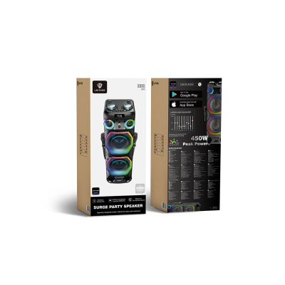 Lenyes S885 RGB Işıklı Çift Mikrofonlu Kablosuz TWS Bluetooth Speaker Hoparlör v5.3 - 3
