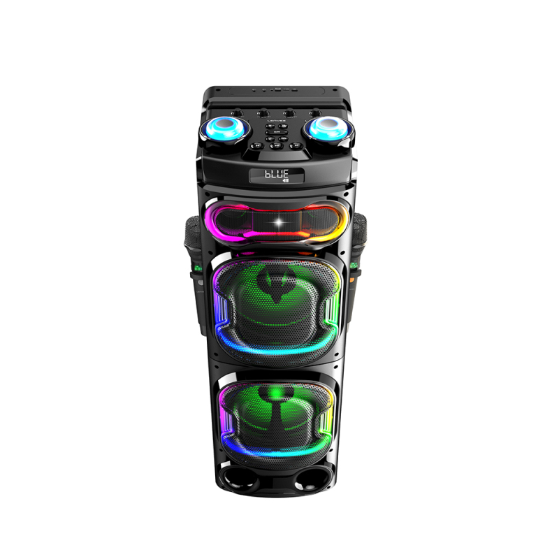 Lenyes S887 RGB Işıklı Çift Mikrofonlu Kablosuz TWS Bluetooth Speaker Hoparlör v5.3 - 2
