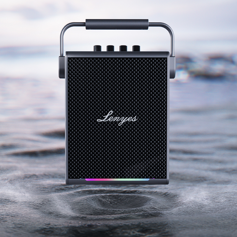 Lenyes Titan 1 Serisi RGB Işıklı Çift Mikrofonlu Bluetooth Speaker Hoparlör v5.3 5000mAh - 4