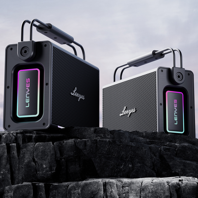 Lenyes Titan 2 Serisi RGB Işıklı Çİft Mikrofonlu Taşınabilir TWS Bluetooth Speaker Hoparlör v5.3 5000mAh - 7
