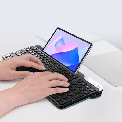 Lenyes WK106 2.4G Wireless Keyboard with Silent Key Design and Integrated Stand Section Dual Bluetooth Connection - 8