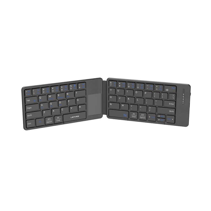 Lenyes WK109 Foldable Bluetooth Wireless Keyboard with Touch Pad and Silent Key Design - 2
