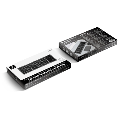Lenyes WK110 Foldable Bluetooth Wireless Keyboard with Silent Key Design and Num Touch Pad - 8