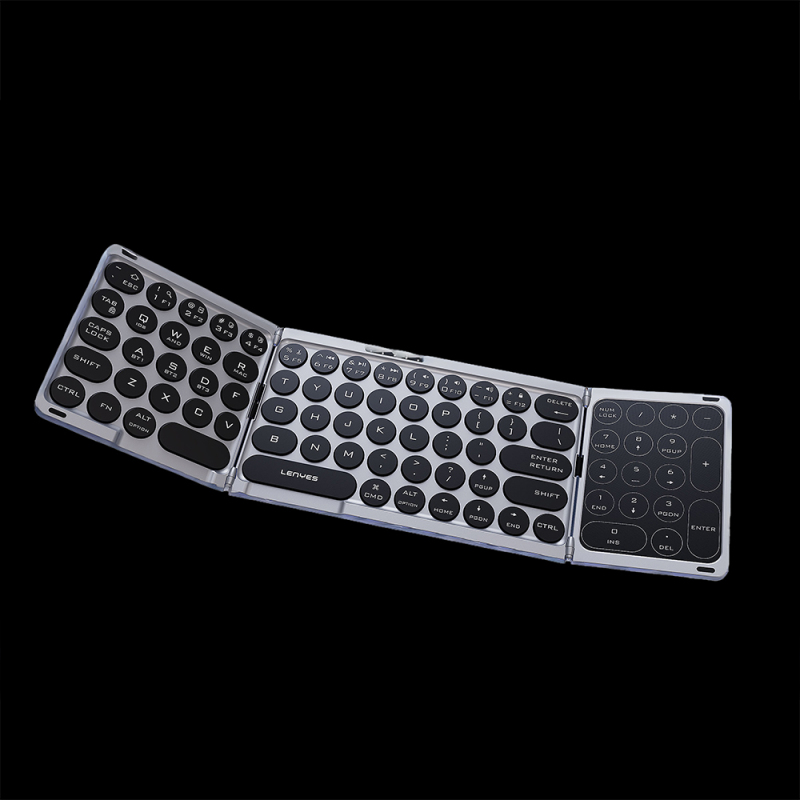 Lenyes WK110 Sessiz Tuş Tasarımlı Num Touch Pad Özellikli Katlanabilir Bluetooth Bağlantılı Kablosuz Klavye - 3