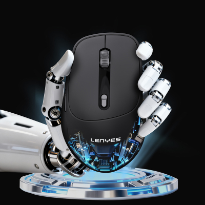 Lenyes WS105 Sessiz Buton Tasarımlı Ergonomik Çift Bluetooth Bağlantılı 2.4G Kablosuz Mouse 1600 DPI - 7
