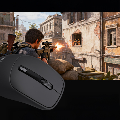 Lenyes WS105 Sessiz Buton Tasarımlı Ergonomik Çift Bluetooth Bağlantılı 2.4G Kablosuz Mouse 1600 DPI - 5