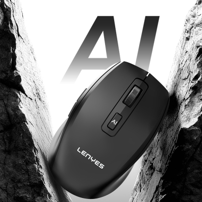 Lenyes WS106 Yapay Zeka Destekli Ergonomik Çift Bluetooth Bağlantılı 2.4G Kablosuz Mouse 1200 DPI - 3