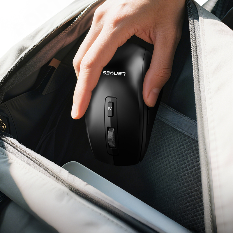Lenyes WS106 Yapay Zeka Destekli Ergonomik Çift Bluetooth Bağlantılı 2.4G Kablosuz Mouse 1200 DPI - 6