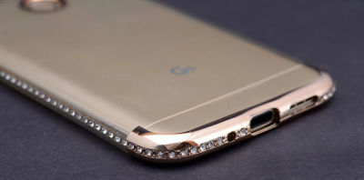 LG G5 Kılıf Zore Kenarı Tek Sıra Taşlı Silikon - 4