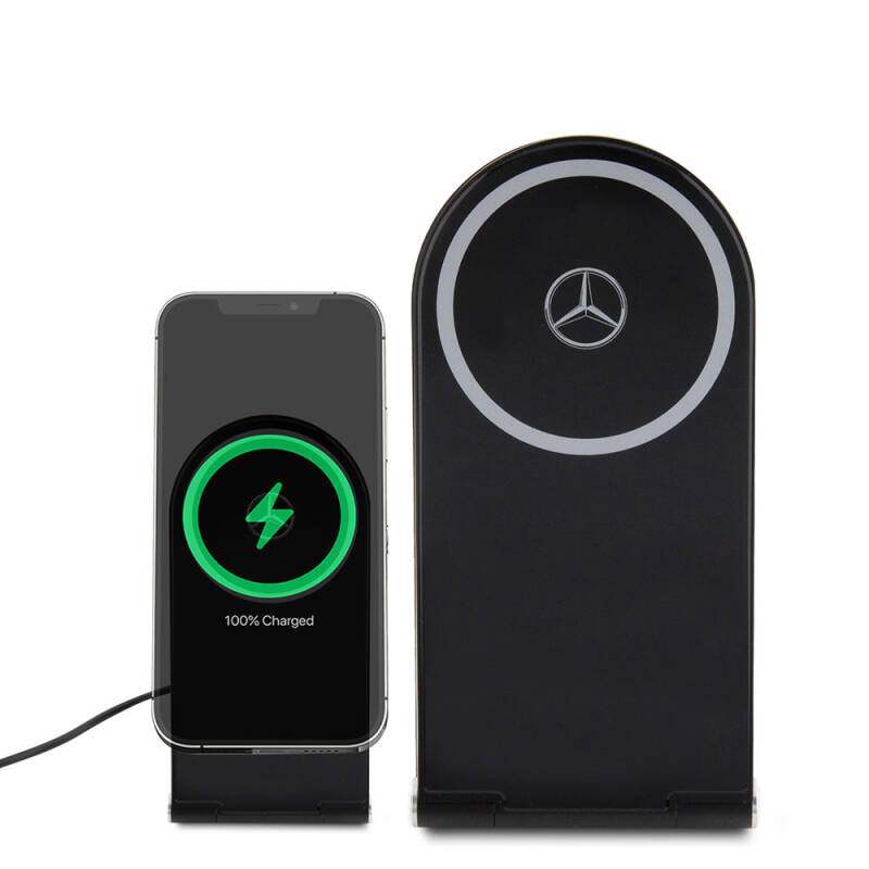 Mercedes Benz Original Licensed Foldable Printing Star Logo Magnetic Wireless Charging Stand - 3