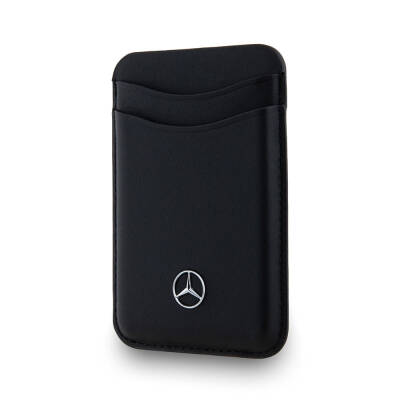 Mercedes Benz Orjinal Lisanslı 2 Hazneli Metal Logolu Deri Magnetik Kartlık - 1