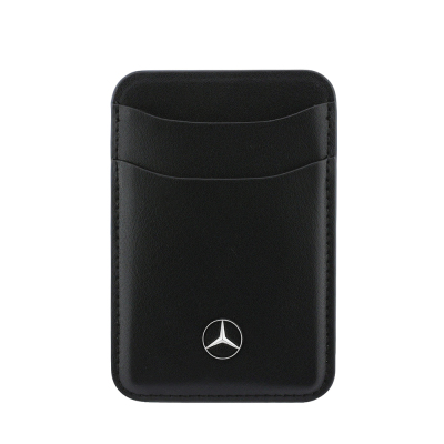 Mercedes Benz Orjinal Lisanslı Yeni Nesil 2 Hazneli Metal Logolu Deri Magnetik Kartlık - 1