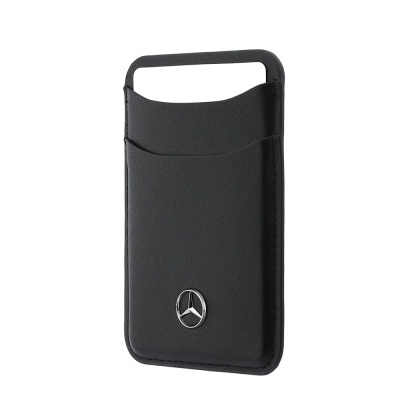 Mercedes Benz Orjinal Lisanslı Yeni Nesil 2 Hazneli Metal Logolu Deri Magnetik Kartlık - 2