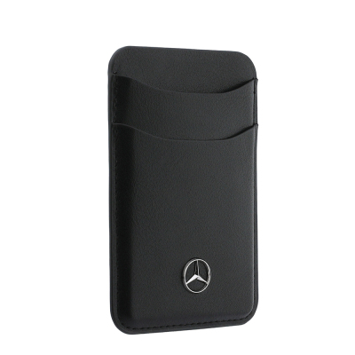 Mercedes Benz Orjinal Lisanslı Yeni Nesil 2 Hazneli Metal Logolu Deri Magnetik Kartlık - 4