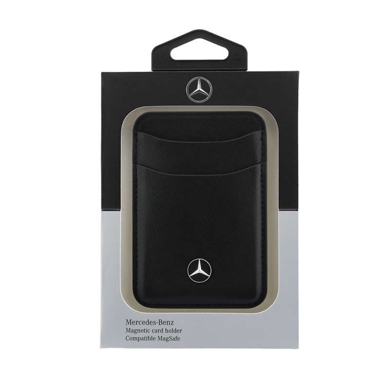 Mercedes Benz Orjinal Lisanslı Yeni Nesil 2 Hazneli Metal Logolu Deri Magnetik Kartlık - 6