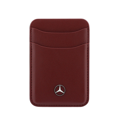 Mercedes Benz Orjinal Lisanslı Yeni Nesil 2 Hazneli Metal Logolu Deri Magnetik Kartlık - 7