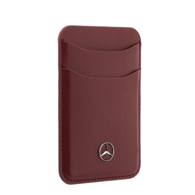 Mercedes Benz Orjinal Lisanslı Yeni Nesil 2 Hazneli Metal Logolu Deri Magnetik Kartlık - 10
