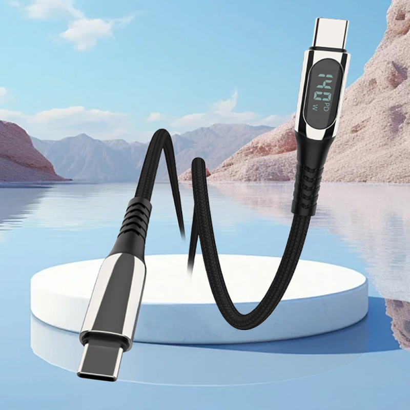 Micflip A08 Digital LED Display Type-C to Type-C PD Data and Charging Cable 140W 1M - 7