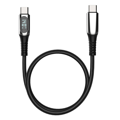 Micflip A08 Type-C to Type-C Data and Charging Cable with Digital LED Display, 140W, 1M - 2