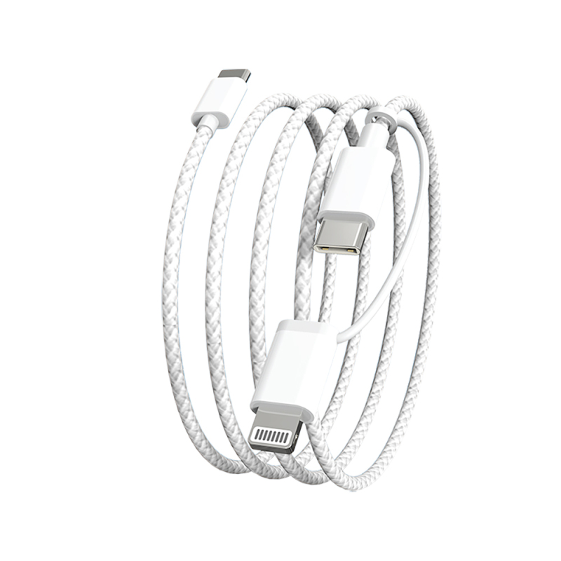 Micflip A22 2-in-1 PD Type-C to Type-C + Lightning MFI Certified Data and Charging Cable 240W 1M - 4