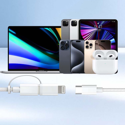 Micflip A22 2-in-1 PD Type-C to Type-C + Lightning MFI Certified Data and Charging Cable 240W 1M - 5