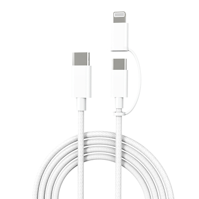 Micflip A22 2in1 PD Type-C to Type-C + Lightning MFI Sertifikalı Data ve Şarj Kablosu 240W 1M - 2