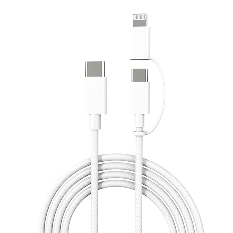 Micflip A22 2in1 PD Type-C to Type-C + Lightning MFI Sertifikalı Data ve Şarj Kablosu 240W 1M - 2