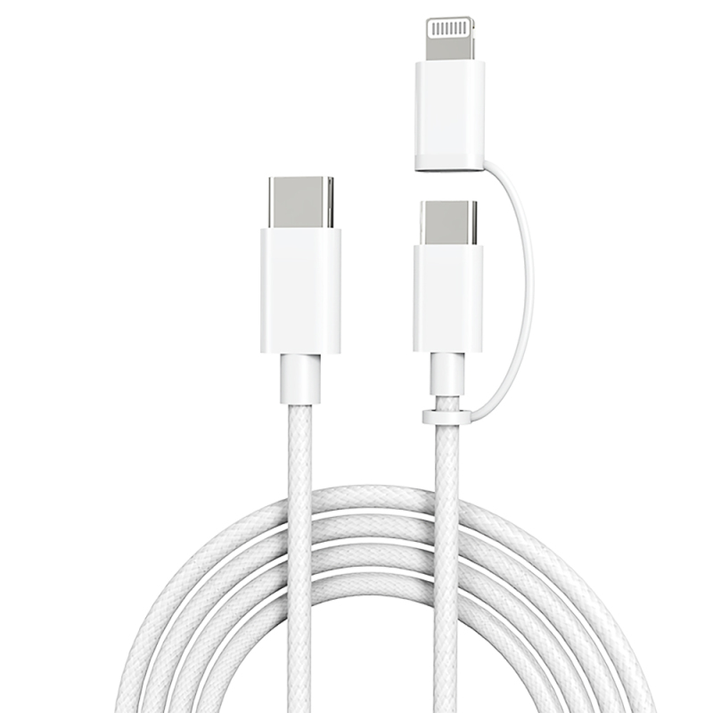 Micflip A22 2in1 PD Type-C to Type-C + Lightning MFI Sertifikalı Data ve Şarj Kablosu 240W 1M - 3