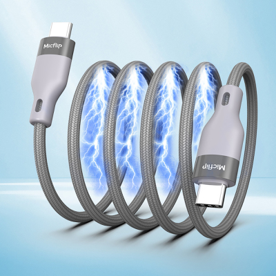 Micflip A25 Type-C to Type-C PD Hızlı Şarj Özellikli Data ve Şarj Kablosu 240W 2M - 3