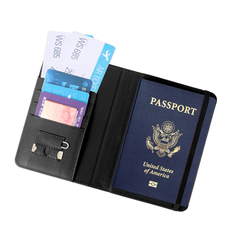 Micflip K02 iOS Cihazlar İçin FindMy Özellikli Pasaport Kart ve Sim Bölmeli Mikrofiber Kablosuz ve Pin Şarj Özellikli Deri Cüzdan - 8