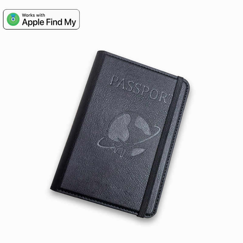 Micflip K02 iOS Cihazlar İçin FindMy Özellikli Pasaport Kart ve Sim Bölmeli Mikrofiber Kablosuz ve Pin Şarj Özellikli Deri Cüzdan - 9