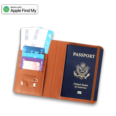 Micflip K02 Leather Wallet for iOS Devices FindMy Feature Passport Card and SIM Card Slot Microfiber Wireless and PIN Charging Capabilities - 3