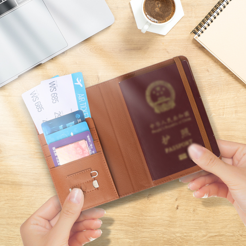 Micflip K02 Microfiber Leather Wallet with FindMy Feature, Passport Card and SIM Card Slots for iOS Devices - 3