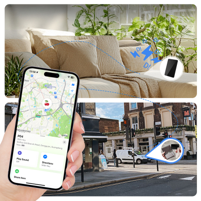 Micflip P045 Suya Dayanıklı iOS ve Android Cihazlar için Wireless Şarj Özellikli Akıllı Takip Kartı - 5