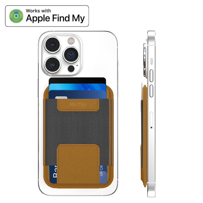 Micflip P065 Ultra İnce Tasarım iOS Cihazlara Özel Kablosuz ve Pin Şarj Özellikli FindMy Destekli Magnetik Standlı Kartlık - 4