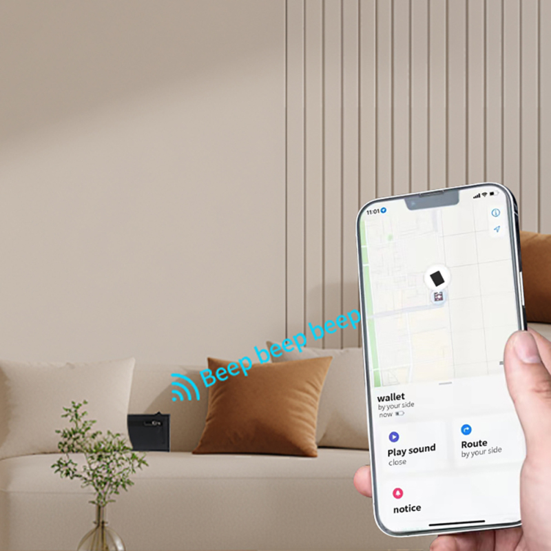 Micflip P15 Three Fold Genuine Leather Card Holder with Smart Tracking Feature - 6