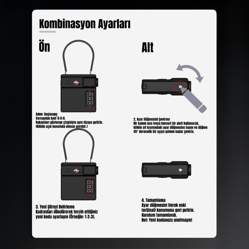 Micflip P25 TSA Lock and Find My Tracking Feature Luggage Travel Lock - 15