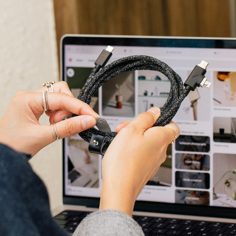 Native Union Belt Series Duo Pro Type-C to Type-C - Lightning Charging Cable 240W 2.4M - 6