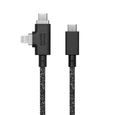 Native Union Belt Series Duo Pro Type-C to Type-C - Lightning Charging Cable 240W 2.4M - 1