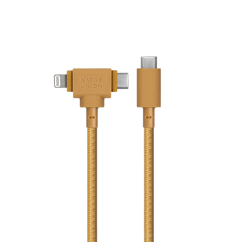 Native Union Belt Series Duo Type-C to Type-C - Lightning Charging Cable 60W 1.5M - 3