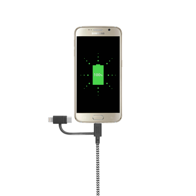 Native Union Belt Serisi 3in1 USB-A to Type-C - Lightning - Micro Şarj Kablosu 2M - 3