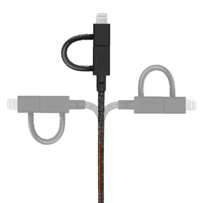 Native Union Belt Serisi 3in1 USB-A to Type-C - Lightning - Micro Şarj Kablosu 2M - 11