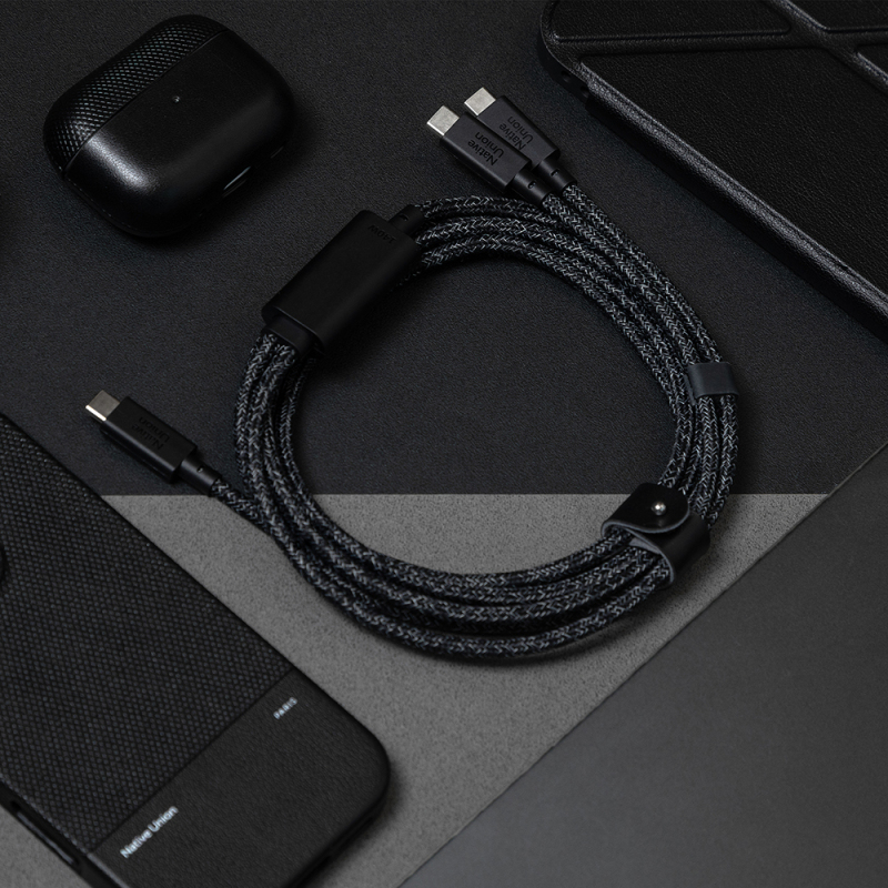 Native Union Belt Serisi PD 2in1 Type-C To Type-C Hızlı Şarj Özellikli Şarj ve Data Kablosu 140W 2M - 6