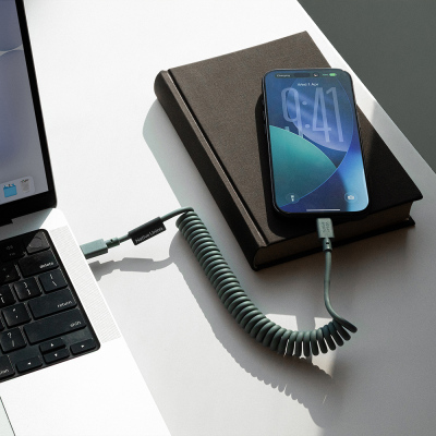 Native Union POP Serisi Type-C to Type-C Spiralli Şarj Kablosu 60W 1.2M - 12